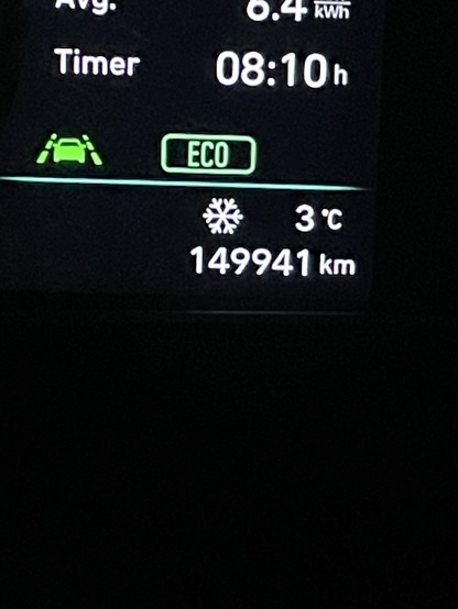 The darkened dashboard readout indicates 149941km on the odometer