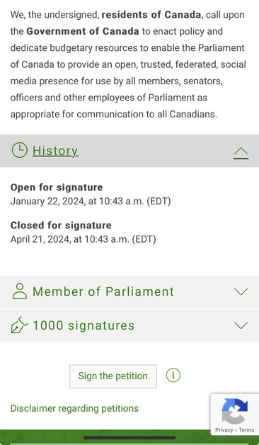 Screenshot of the petition with 1000 signatures!